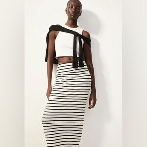 White House Black Market Stripe Striped Maxi Skirt